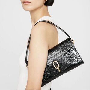 Anine Bing Collette Croc Embossed bag